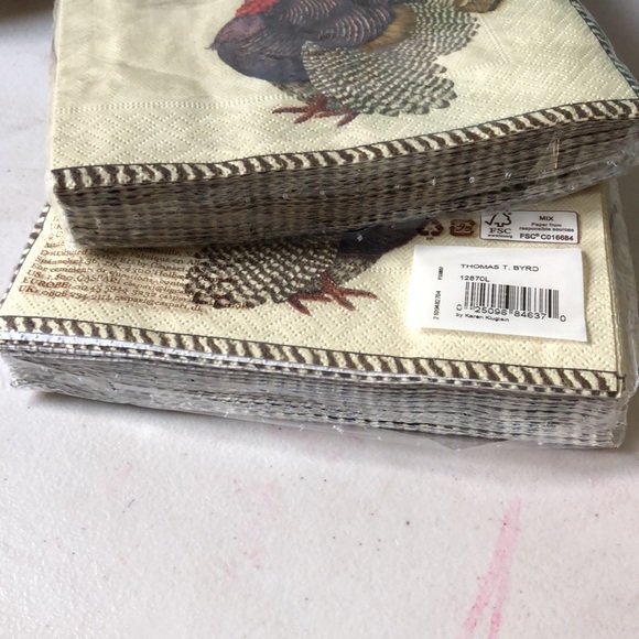 NEW in Package Lot of 4 Packages Caspari Thomas T. Byrd Thanksgiving Napkins - Picture 4 of 6